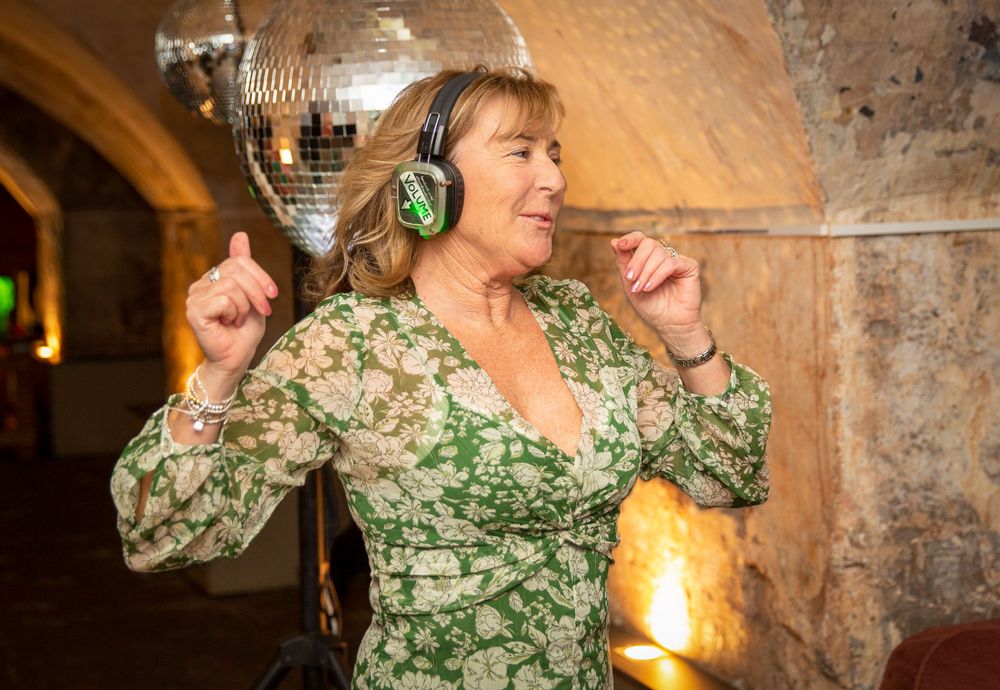 Silent disco. Party guest.