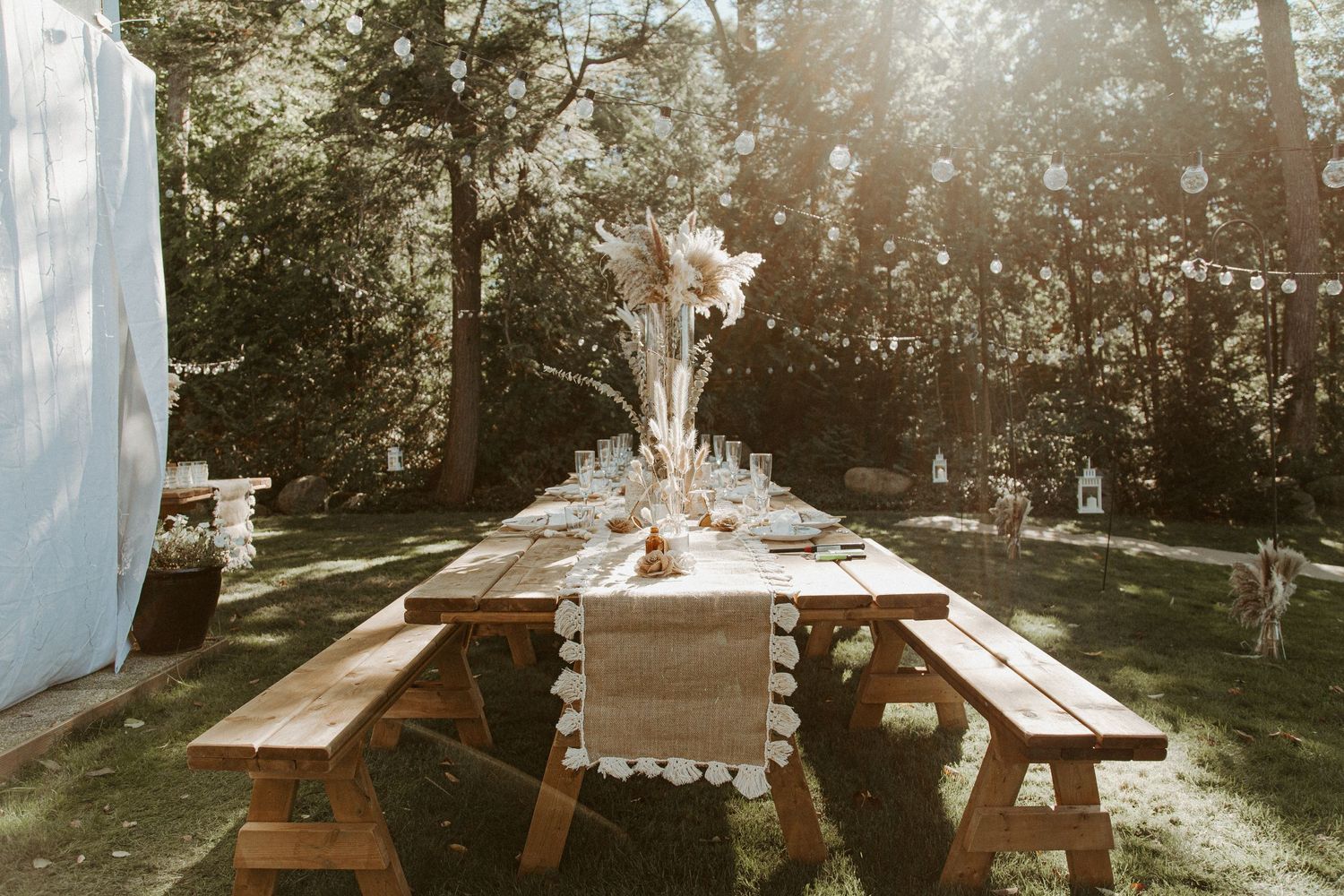 bohemian sunset wedding
