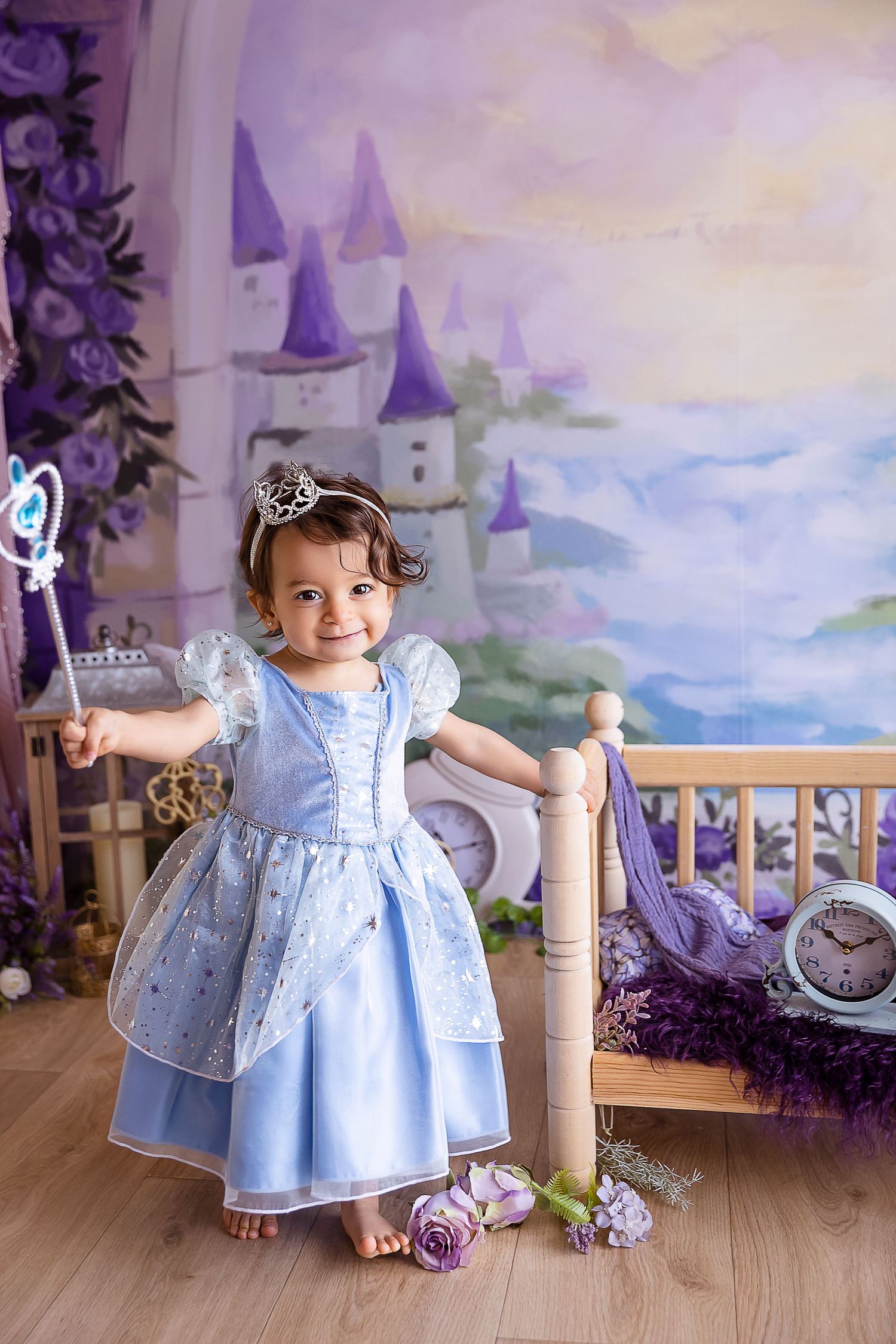 fotografa de bebes en ponce bebe vestida de cinderella fotografia infantil