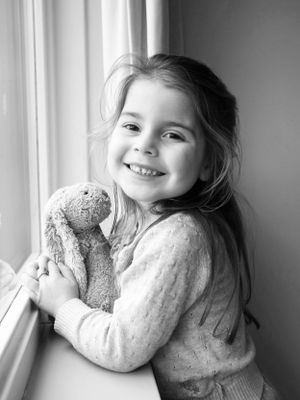 Black-And-White Portrait Model, Girl Top-Model, Trendy Fashion