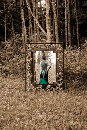 Elegant Refection Portrait. Elk Point, Alberta