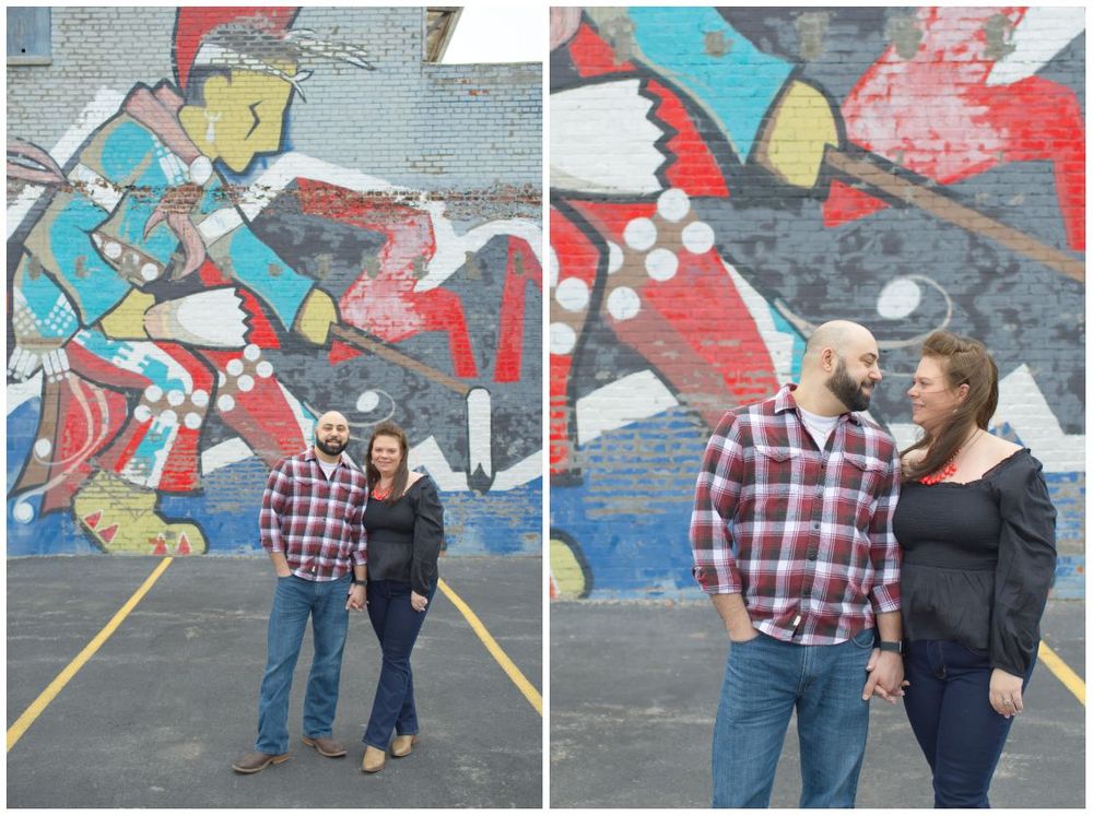 Destination Couple Anniversary Session at Native Mural in Downtown Pawhuska Oklahoma by Kristi Bray Photography