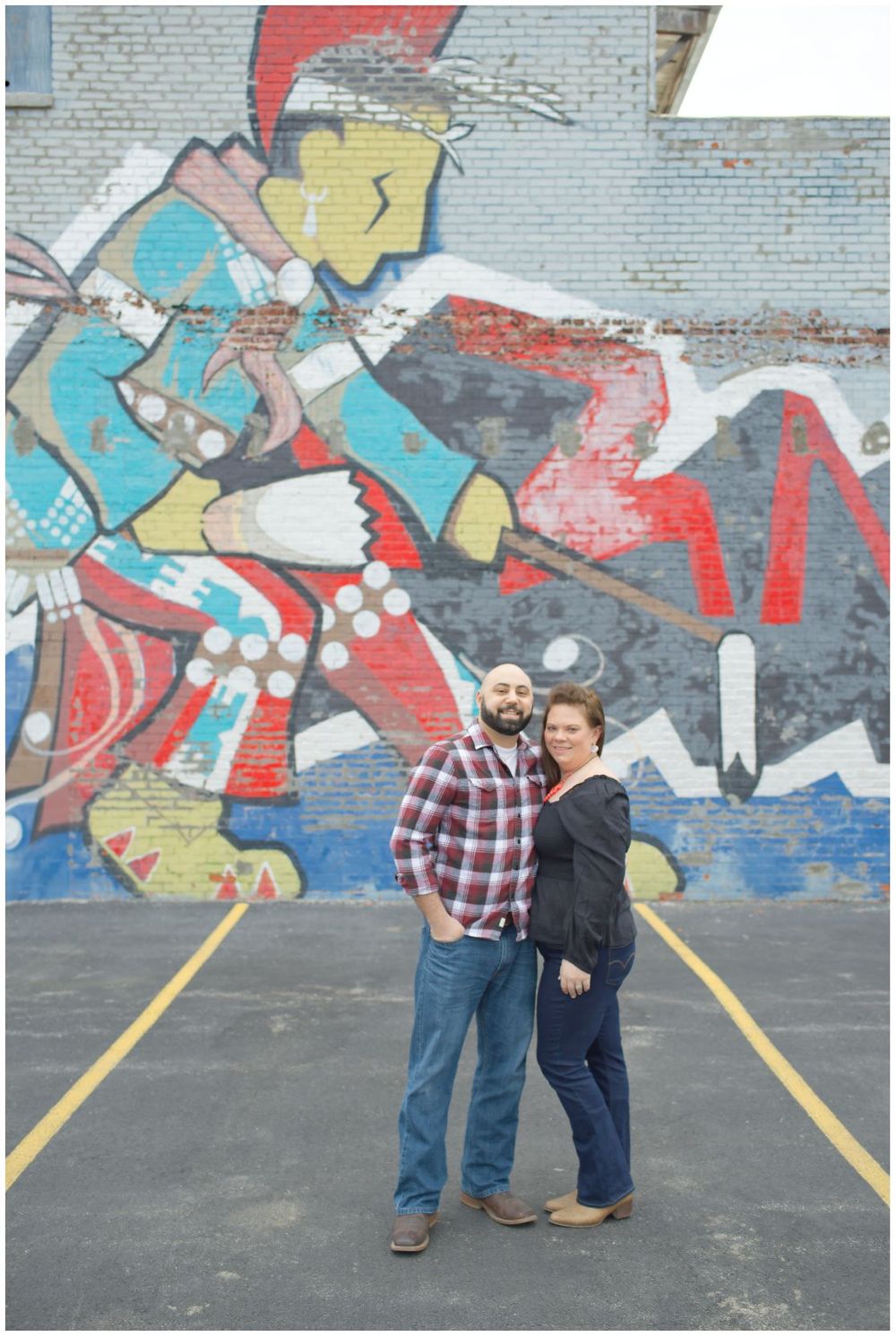 Destination Couple Anniversary Session at Native Mural in Downtown Pawhuska Oklahoma by Kristi Bray Photography