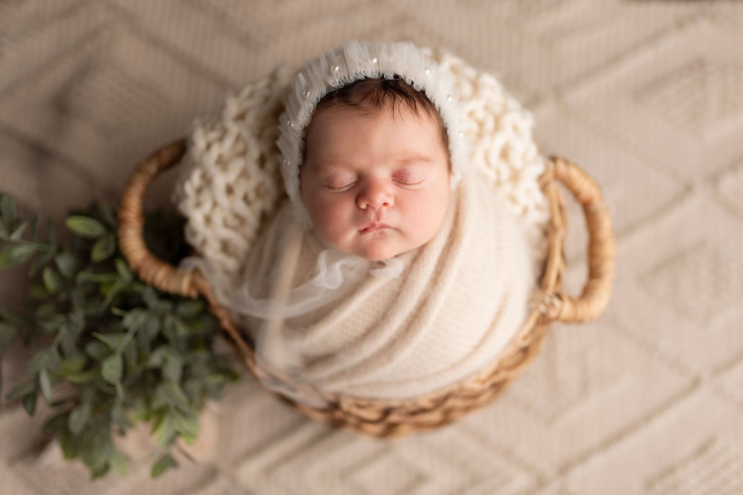 baby in basket, Rutland Vermont baby photographer