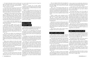 Magazine article spread with multiple columns of text and pull quotes.