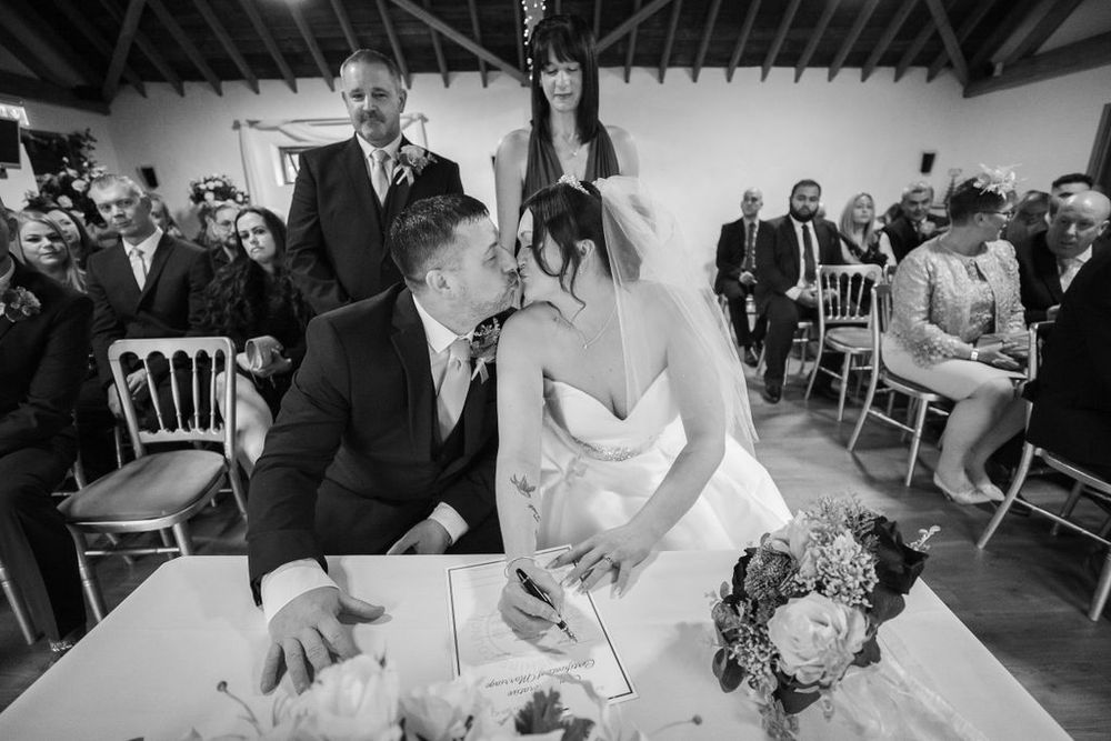 Tudor Barn Wedding Photography Ceremony