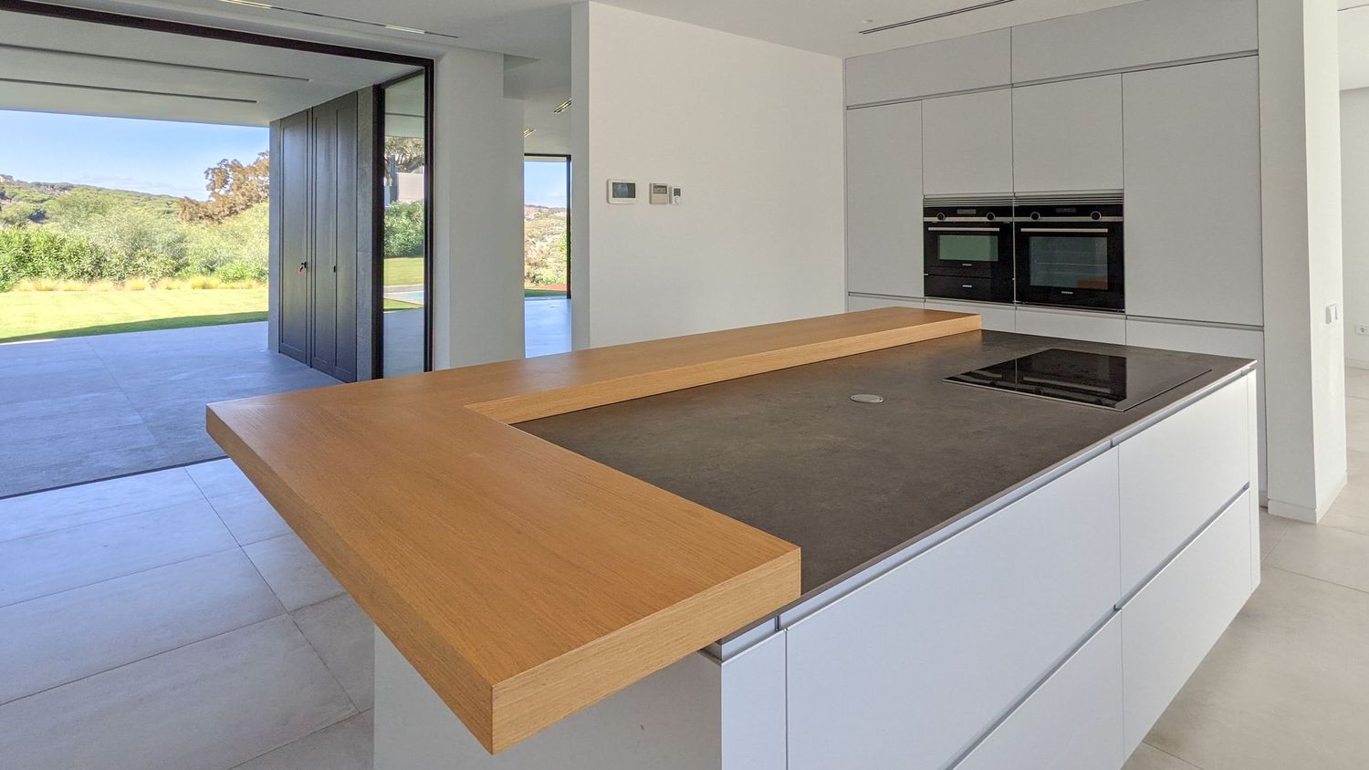 Sotogrande property photography kitchen onto garden