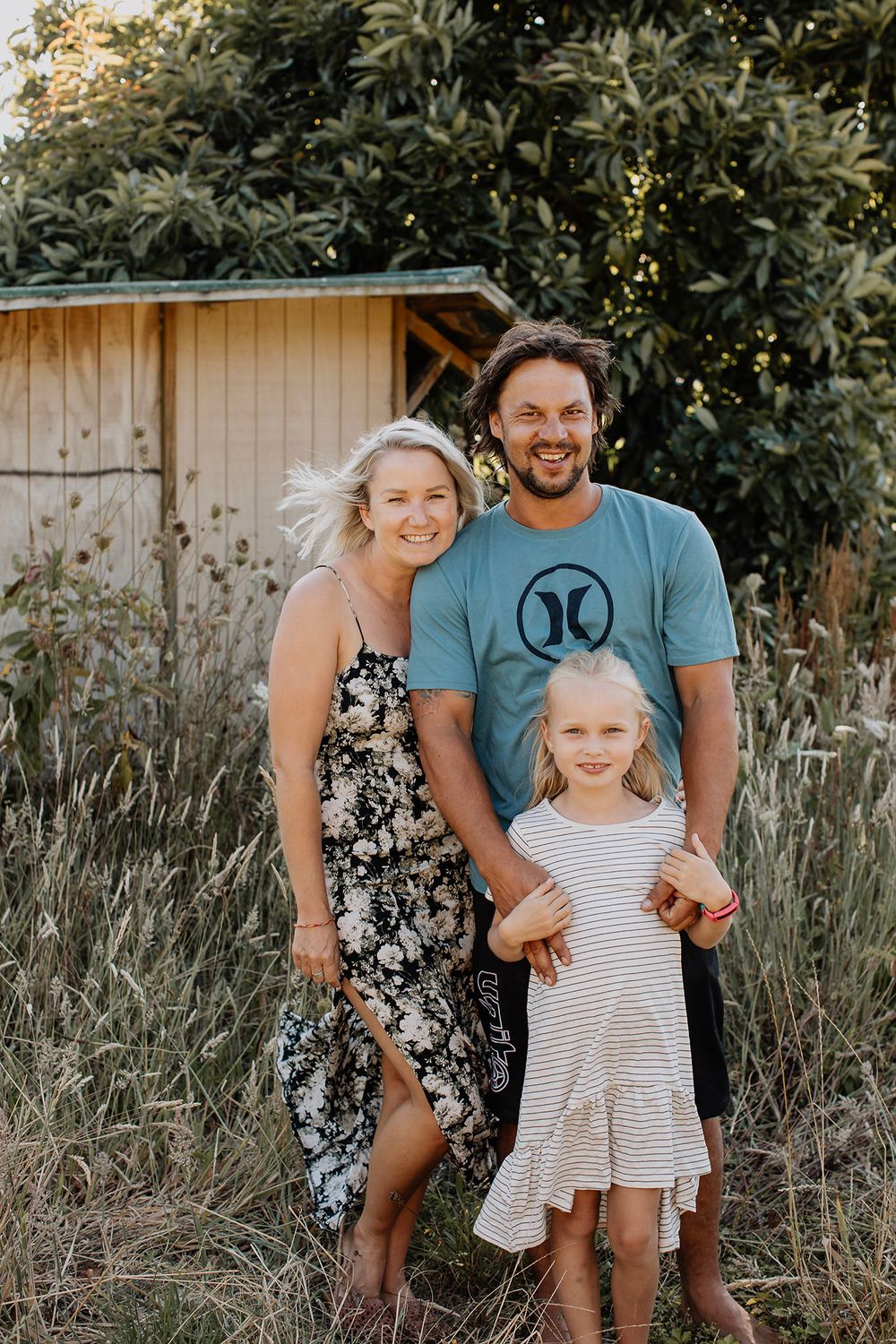my family in tauranga at my brothers orchard in our own family photos