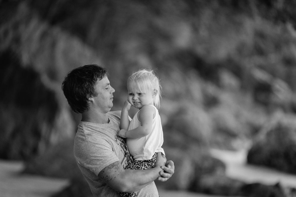 screwing my face up at dad in waihi during photoshoot when she was a toddler