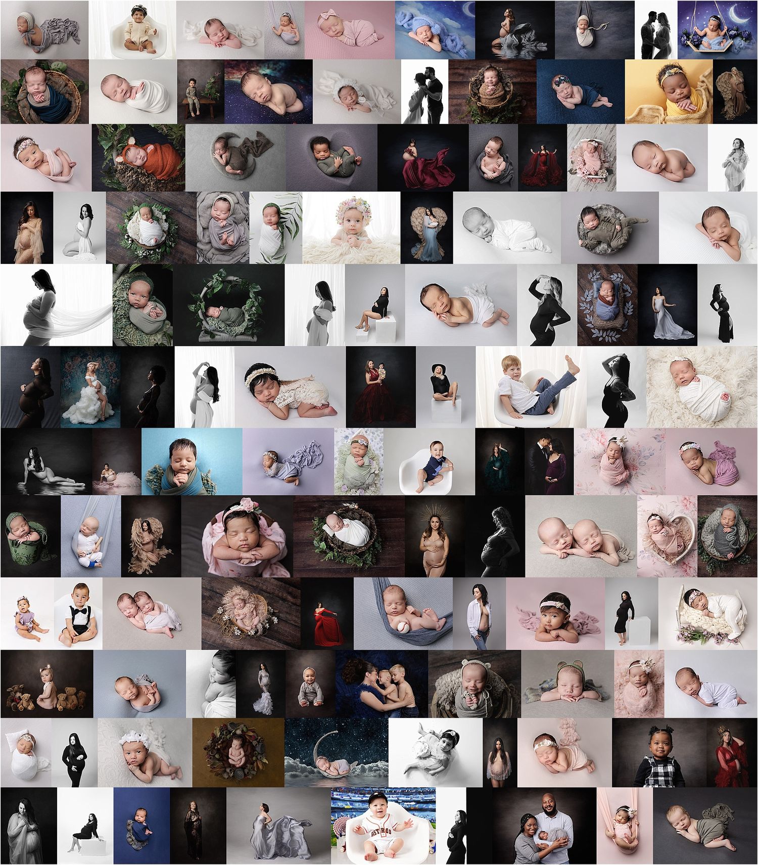 Valerie Kay Photography Austin Maternity Photographer 2022 Image Collage of Maternity and Newborn Photos