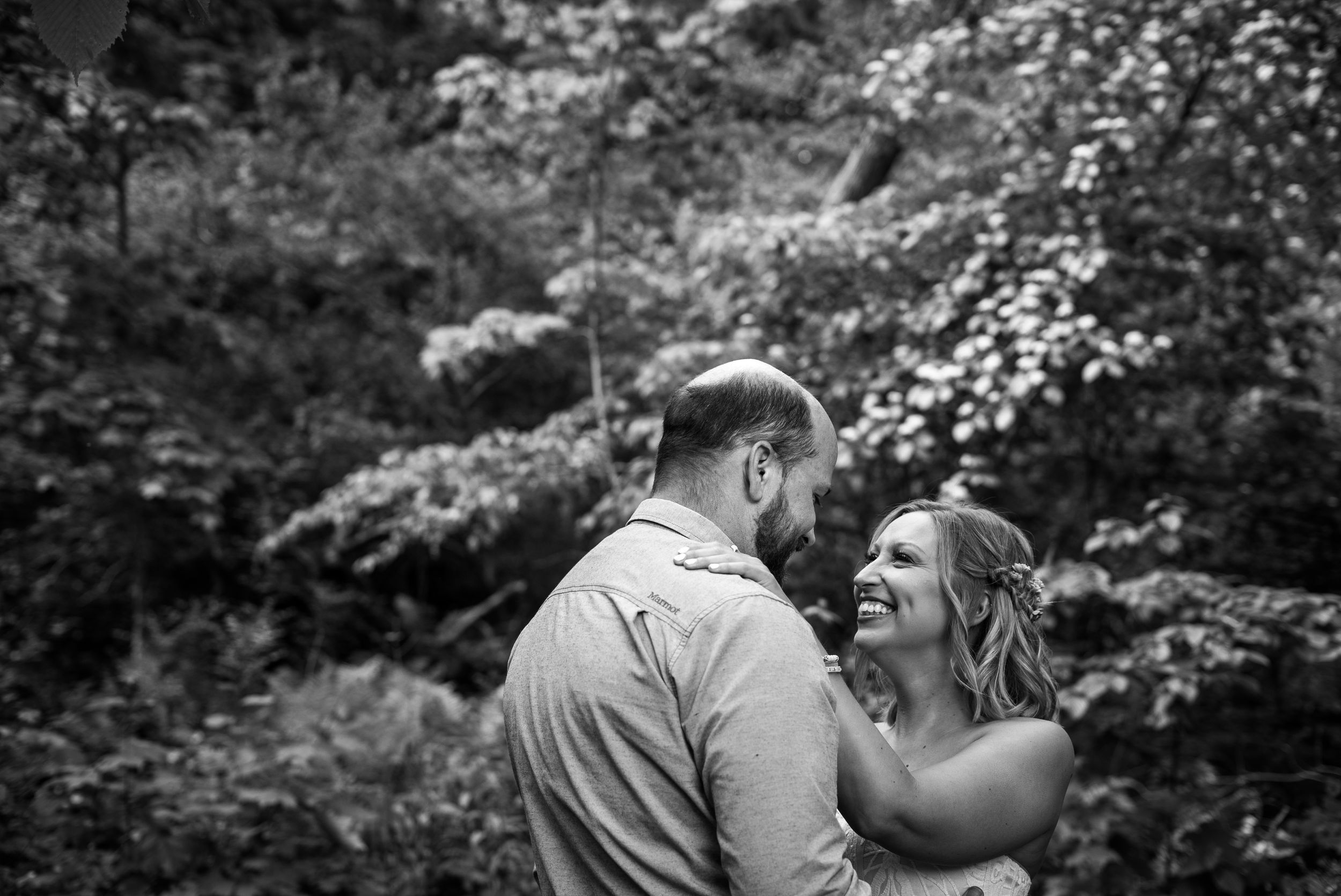 First Look Photos Bride and Groom. Downtown Grand Rapids Wedding Portraits. Small Ceremony. Elopement Portraits West MI.