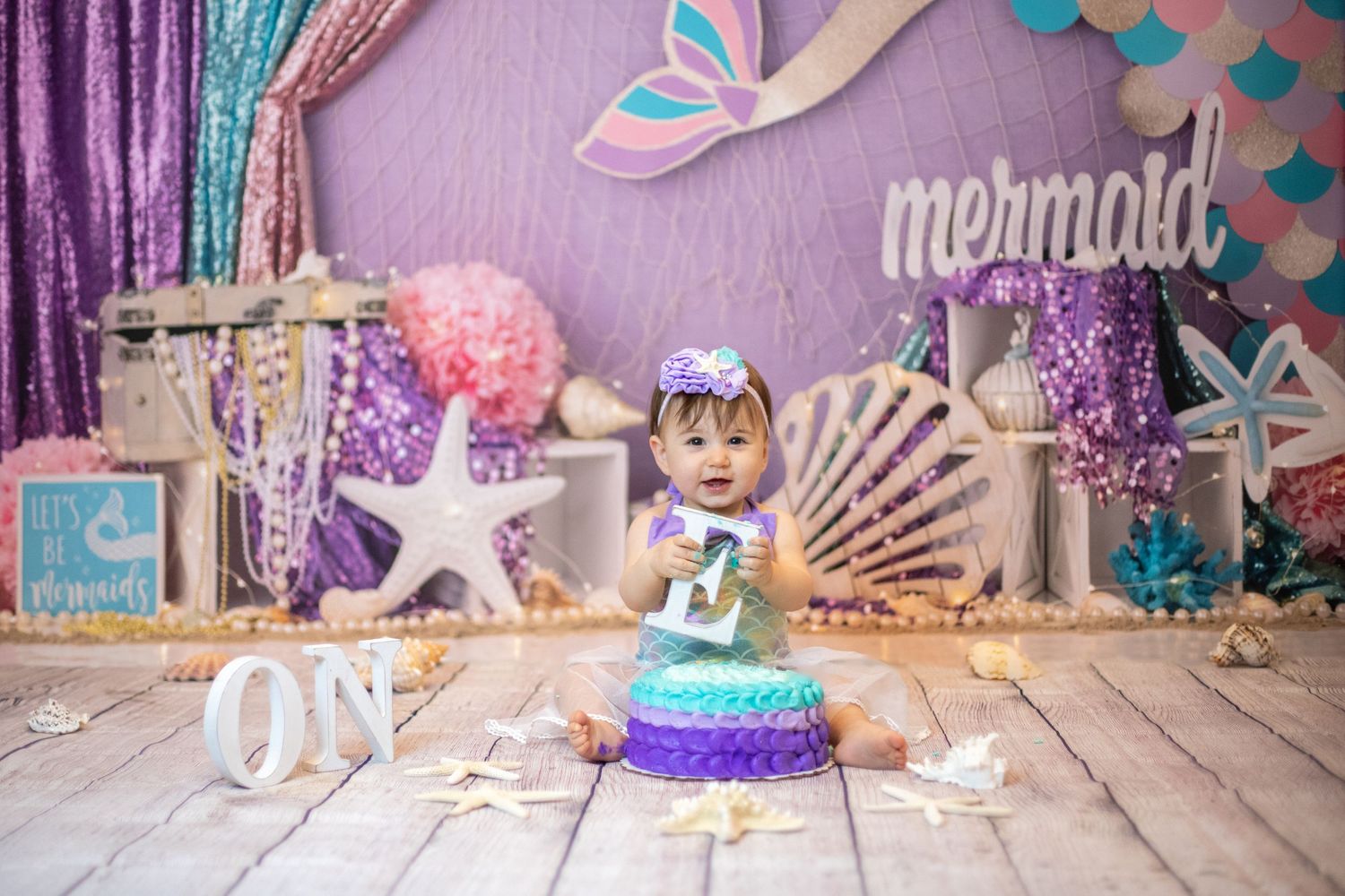 Little Mermaid Cake Smash Chicago