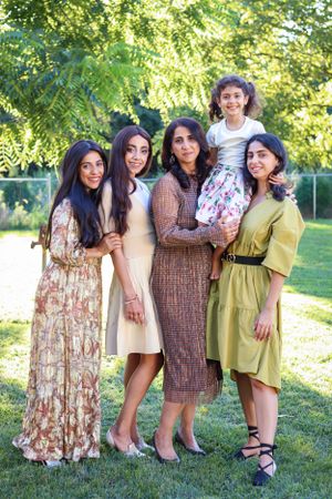 Large Jewish family photographed at a bar mitzvah party by a local event photographer.