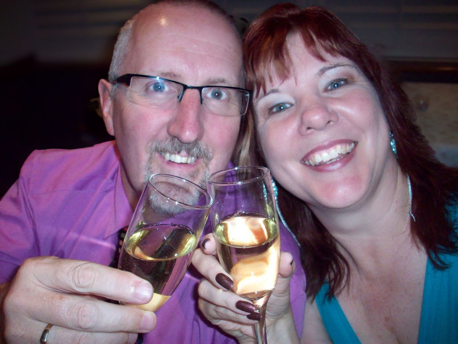 Couple with champagne