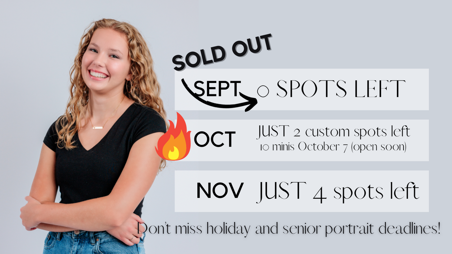 spots left