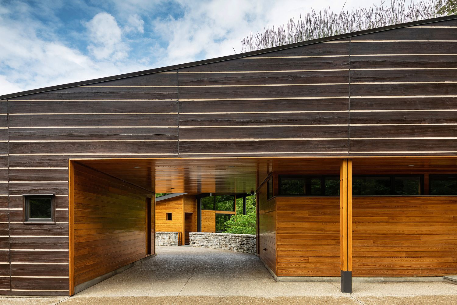 Landscape architecture photography by Studio 66 of a John Senhauser Architects house