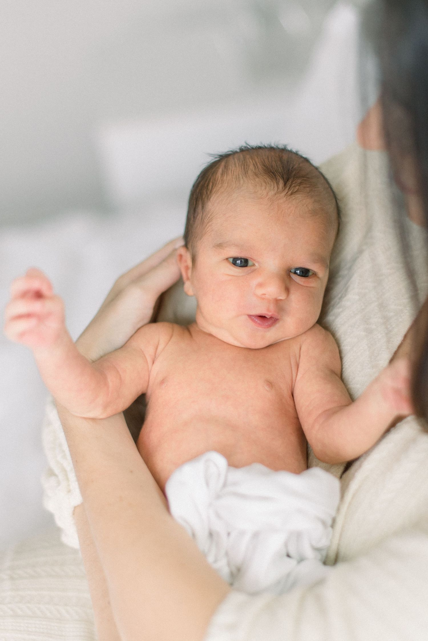 baby looking at camera in Washington DC