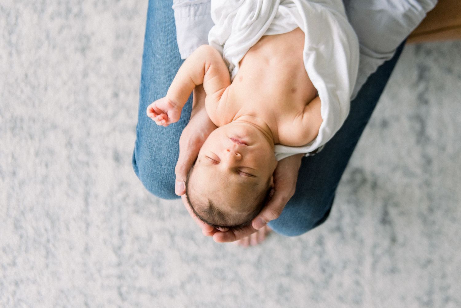 baby portrait from above at dc newborn session
