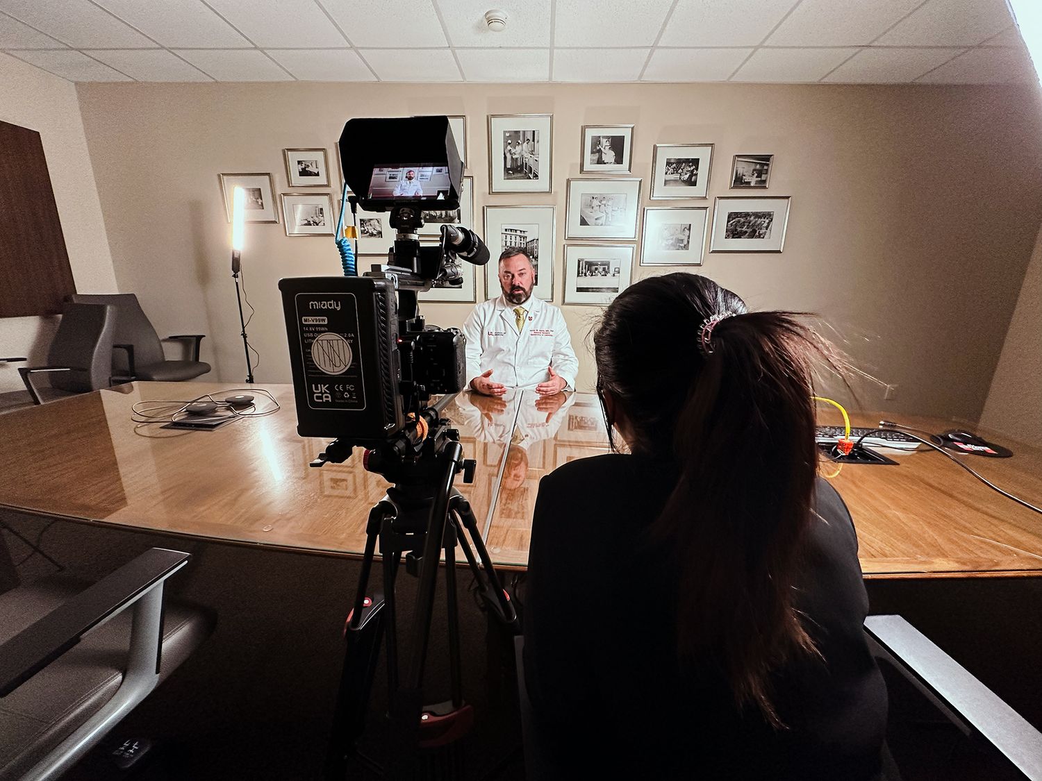 Wave News Reporter Interviewing Doctor for Louisville Documentary