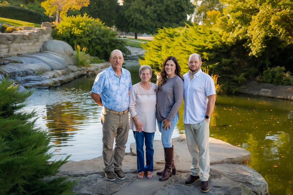 Boise family photographer Boise train depot family wearing shades of blue and brown