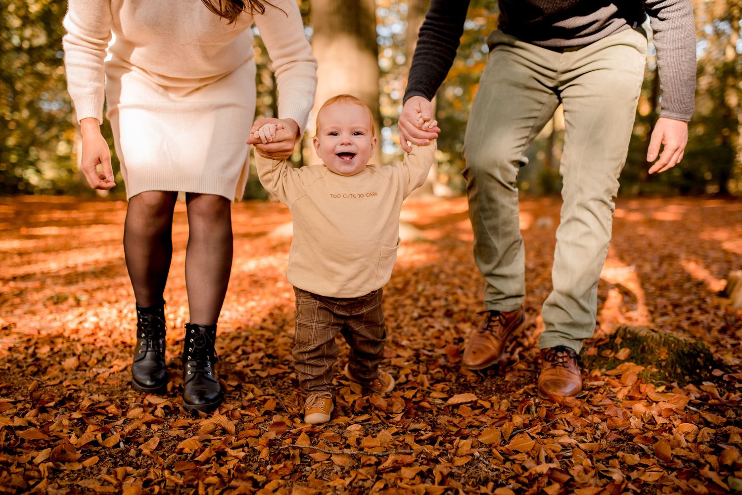 herfstfoto, gezinsfotoshoot