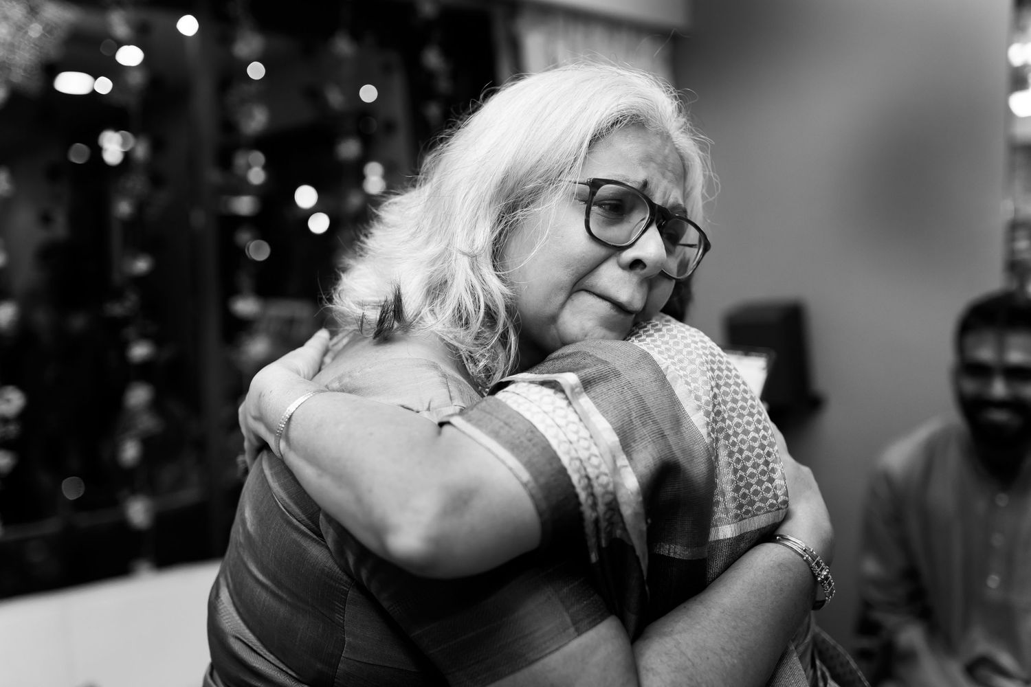 An emotional moment of a mother getting emotional at her son's home wedding in Mumbai.