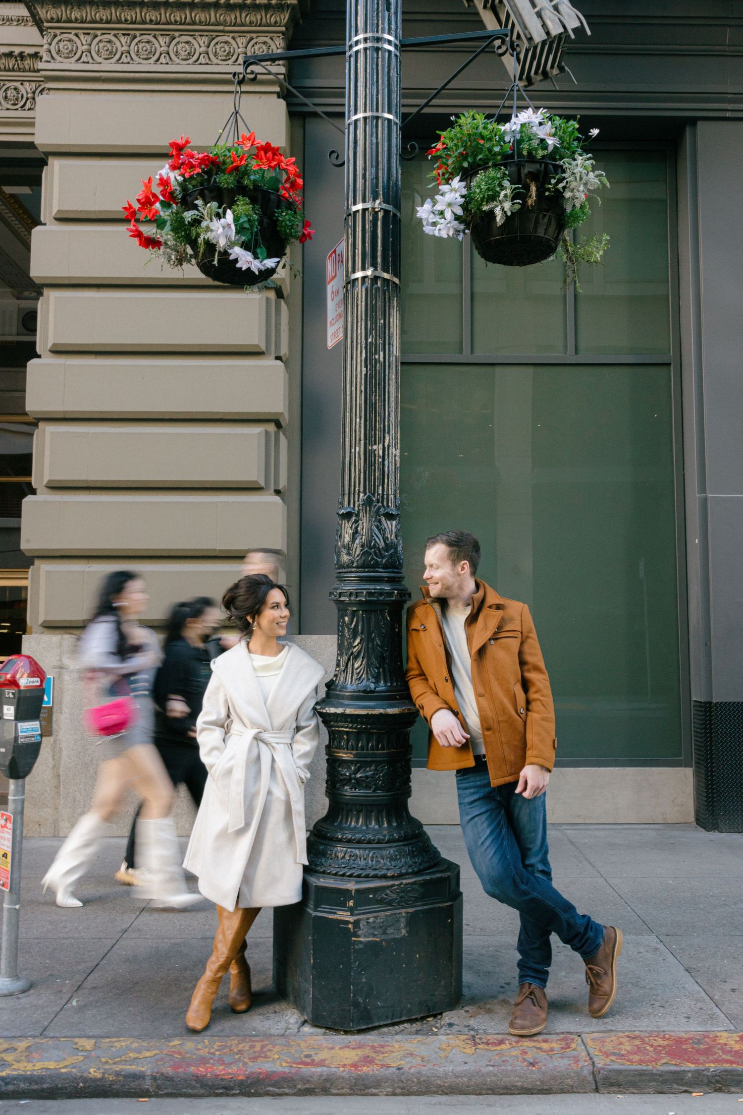Couples downtown engagement photos in San Francisco