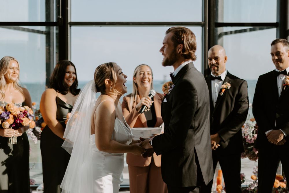 summer spencer's waterfront wedding burlington ontario canada candid