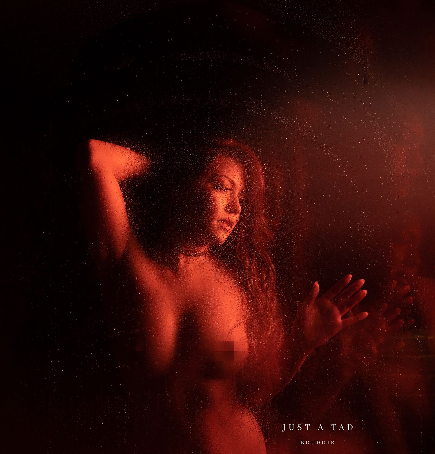 Red light used for boudoir image. Greenville SC boudoir photographer, Easley SC boudoir photographer, Upstate boudoir photographer