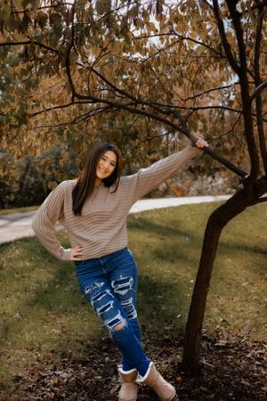 flushing county park/fall outdoor senior session/Flushing mi