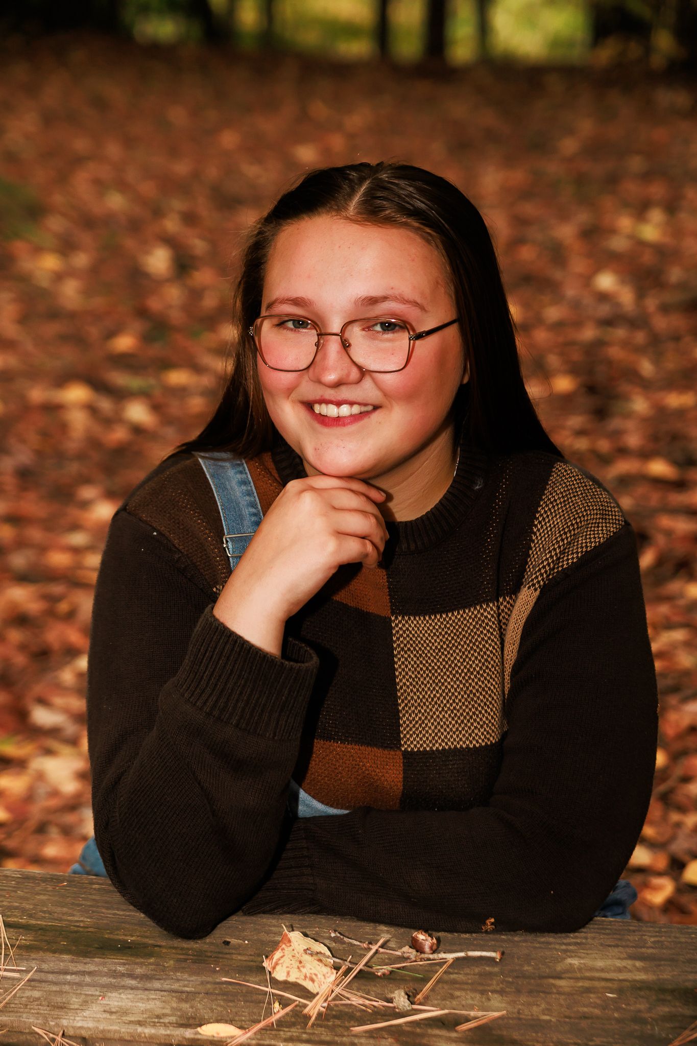 richfield county park/fall outdoor senior session/Kearsley, mi