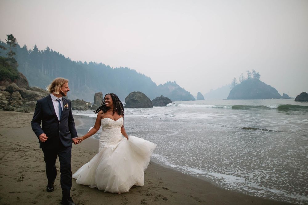 Beach Elopement in Northern California.
