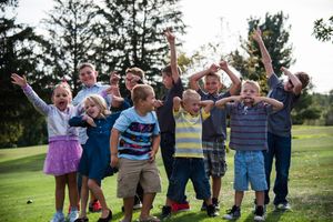 silly photo of kids