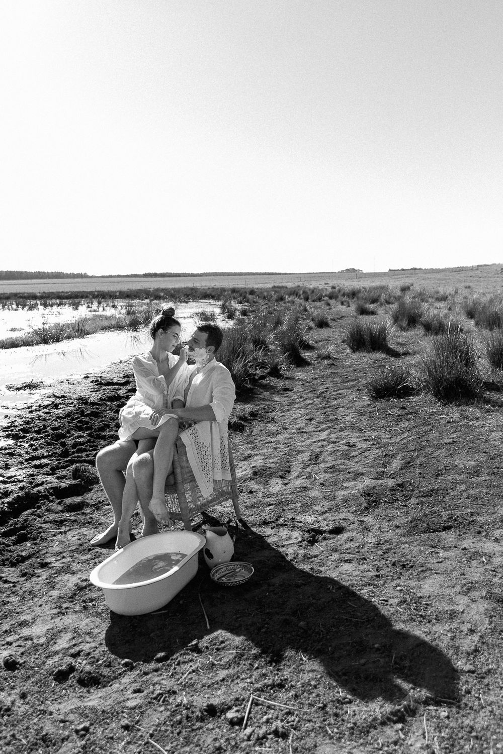 A couple photographed for their wedding anniversary at Spioenkop farm in Mpumalanga.