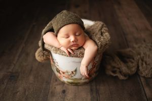 baby in bucket