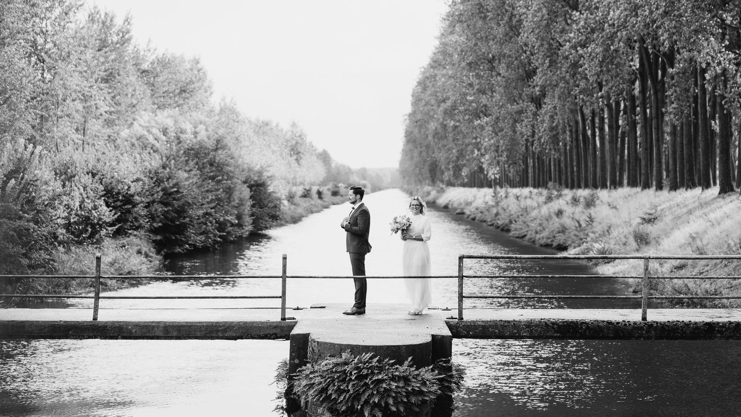 trouwfoto's vaart in Damme