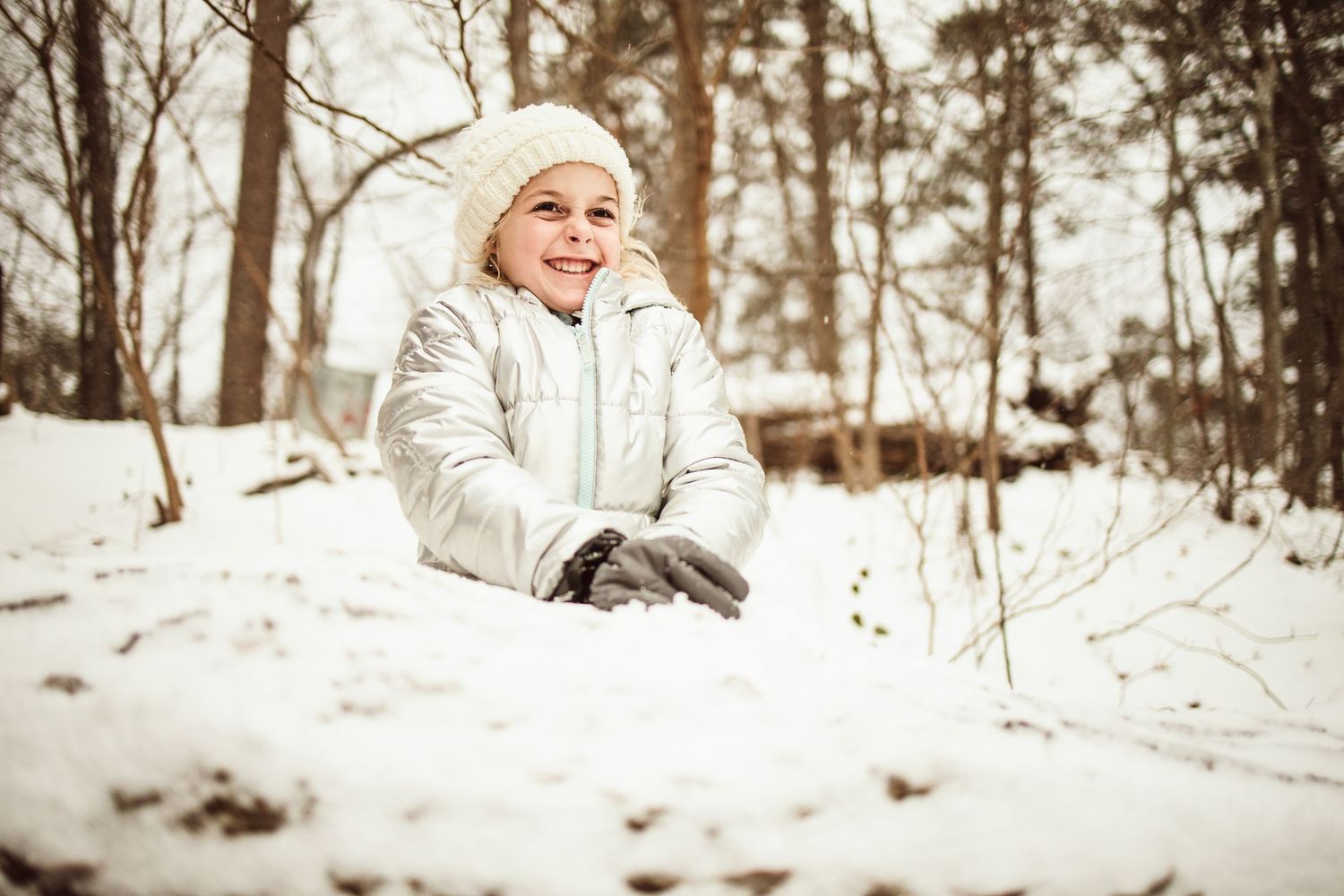 Lakeland Newborn Photography- Little girl in the snow