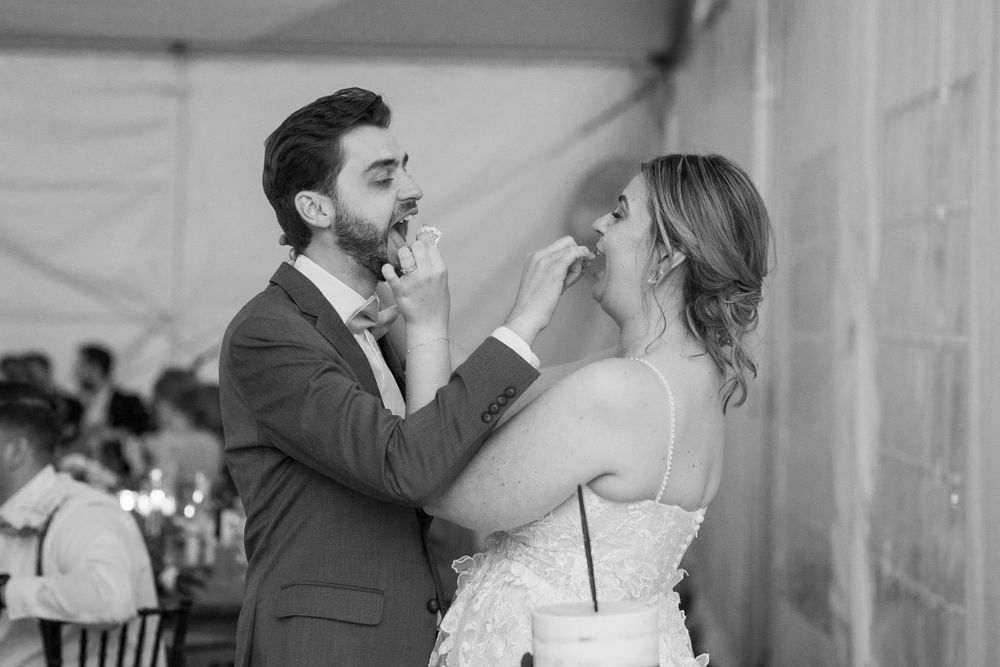 Wedding couple shares intimate dance moments during their reception.