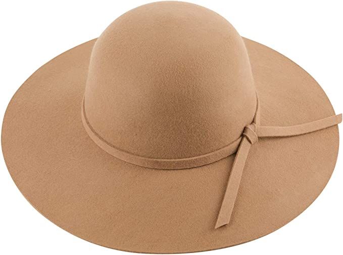 Wide Brim Large Floppy Panama Hat Belt Wool Fedora Hat