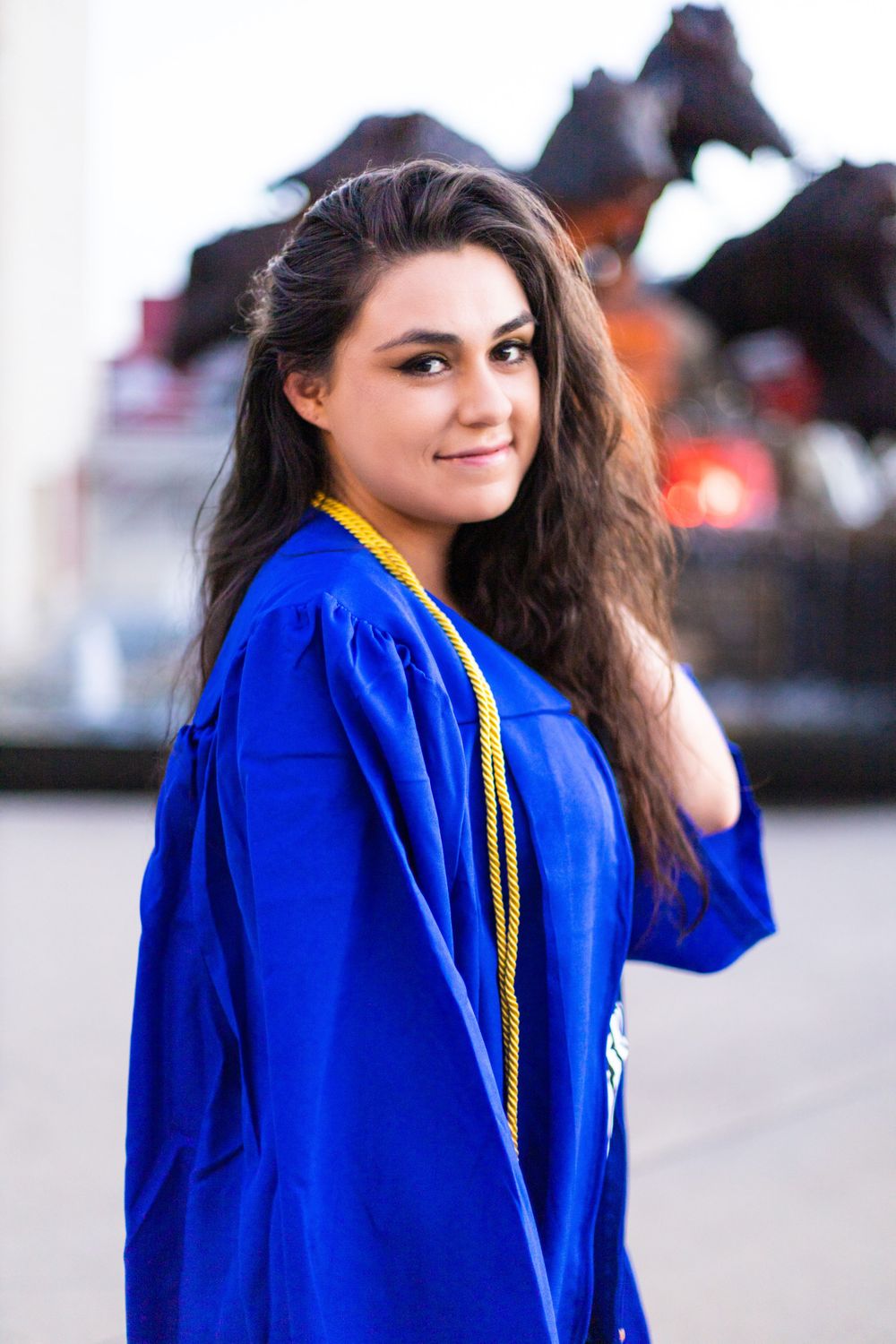 Tosha's college graduate session at the Razorback Stadium in Fayetteville, Arkansas