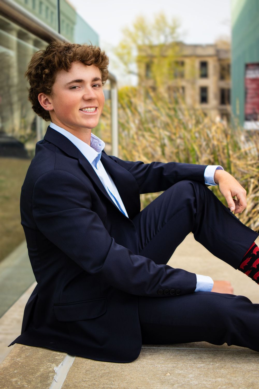 Landon's high school senior session at the University of Arkansas