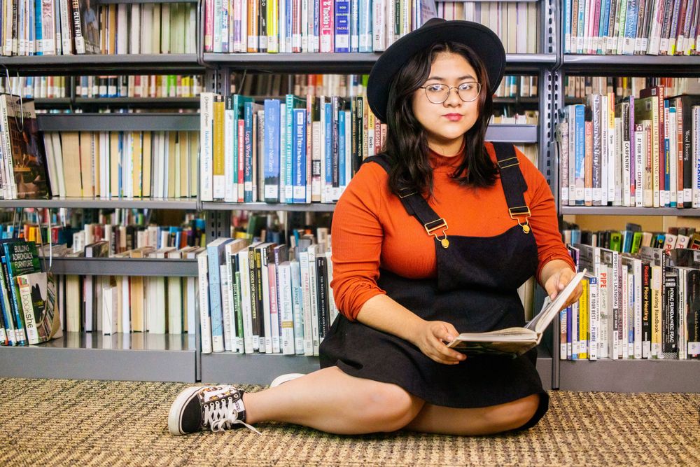 Keylah's high school senior session at the Fayetteville Public Library in Fayetteville, Arkansas