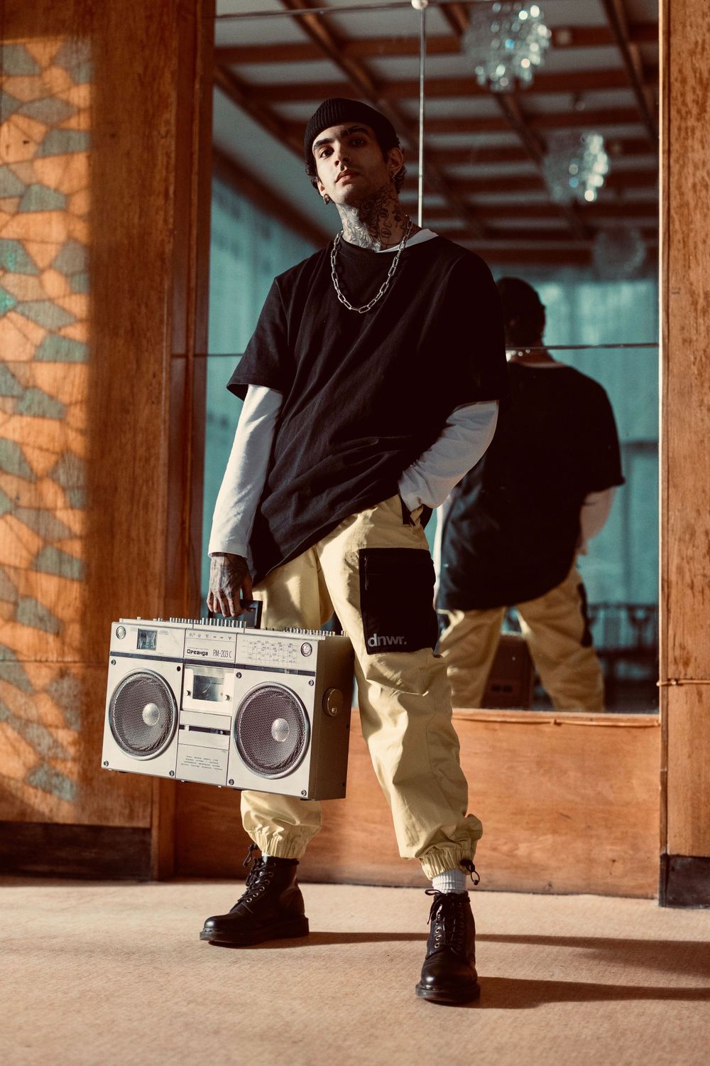 Strongshot Studio, Martinez, GA, Creative Photography, portrait of urban man holding a boom box.