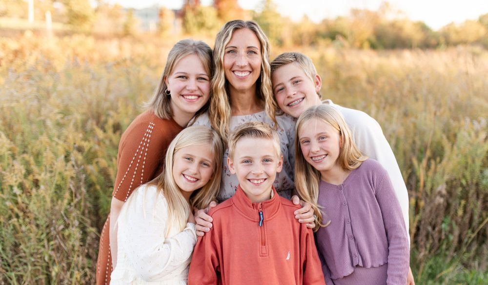 Family portrait outdoors in St. Charles County, Missouri