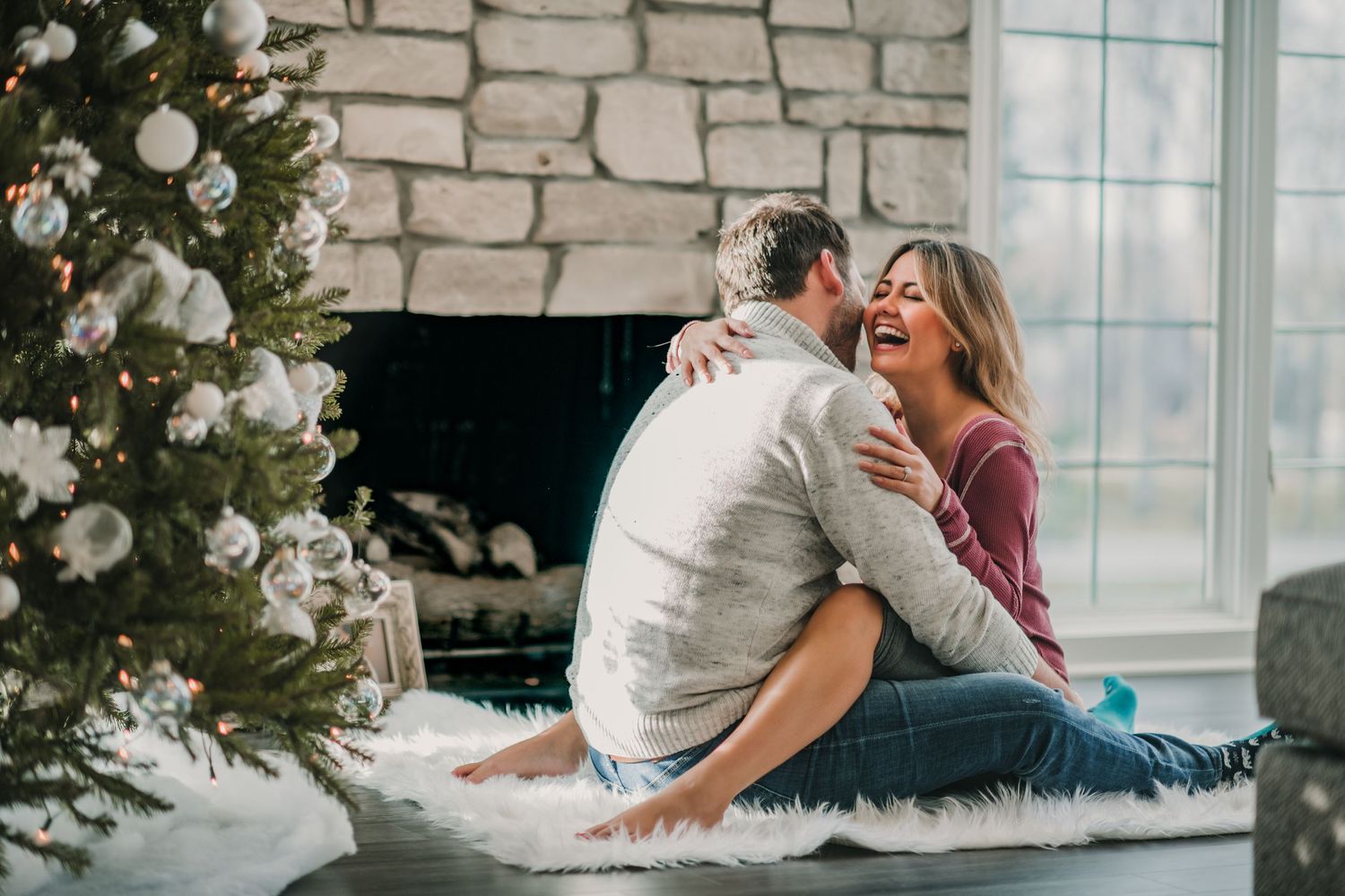 At home engagement session