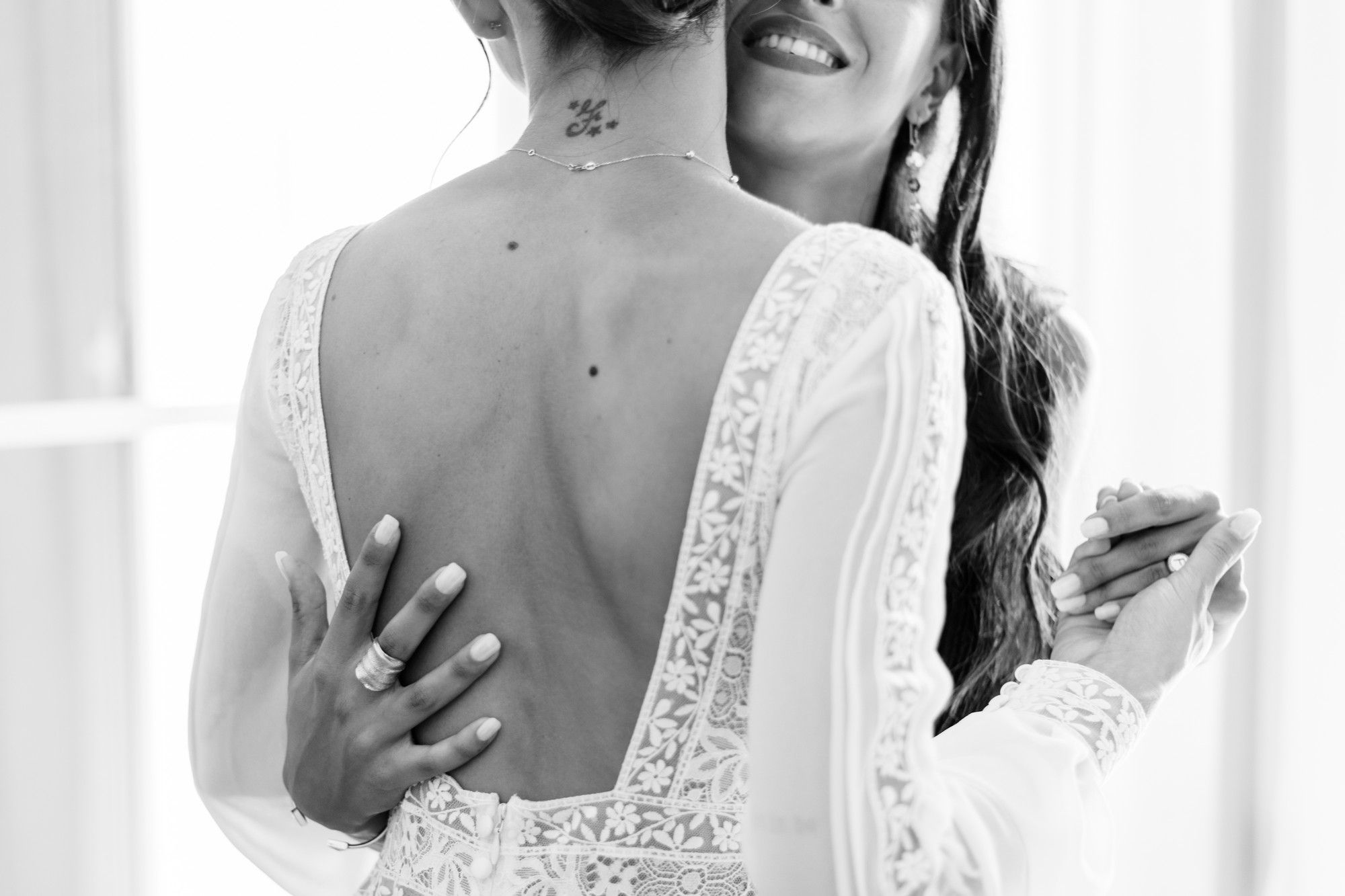 ritratto sposa in bianco e nero