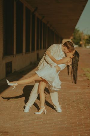 Fort Worth Texas engagement photographer with a city vibe and a retro feel. Vintage engagement session in Fort Worth