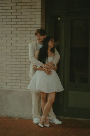 Fort Worth Texas engagement photographer with a city vibe and a retro feel. Vintage engagement session in Fort Worth