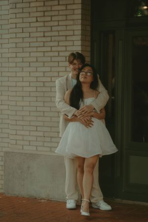 Fort Worth Texas engagement photographer with a city vibe and a retro feel. Vintage engagement session in Fort Worth