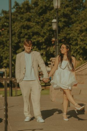Fort Worth Texas engagement photographer with a city vibe and a retro feel. Vintage engagement session in Fort Worth v